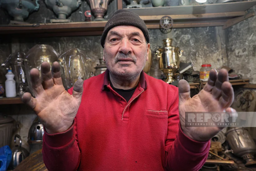Dəyəri 10 min manat olan samovar, məmur aftafası və nadir əşyalar - Qalayçı emalatxanasından REPORTAJ