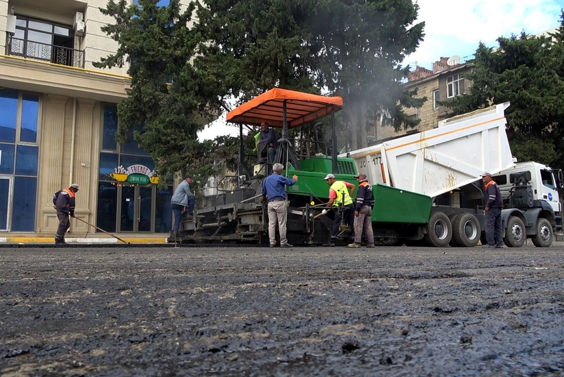 Nərimanov rayonunun yol problemi həll edilir
