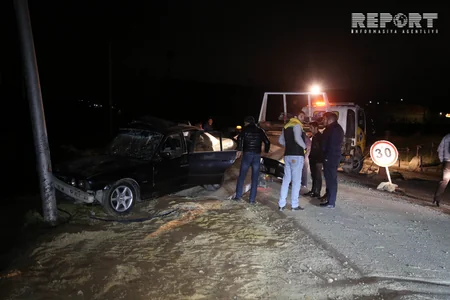 Водитель BMW оставил без света целый городок на Абшероне - ФОТО