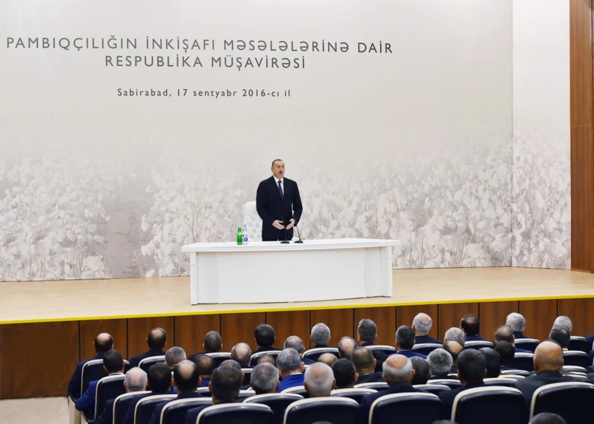 Azərbaycan Prezidenti: 2016-cı il pambıqçılığın inkişafı üçün həlledici il olacaq