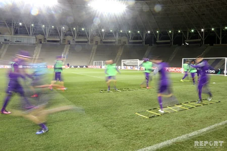 Qarabağ və Fiorentina oyundan əvvəl son məşqə çıxıb - FOTOREPORTAJ