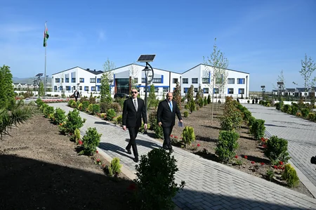 President Ilham Aliyev attends inauguration of first phase of Kangarli village in Aghdam district