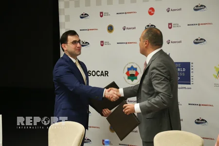 Bakıda keçiriləcək Dünya Kuboku ilə əlaqədar tərəfdaş şirkətlərlə müqavilələr imzalanıb