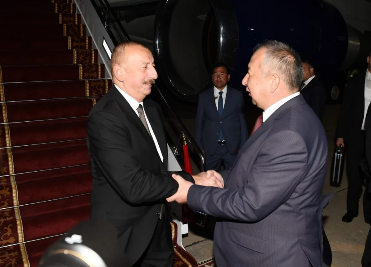 Prezident İlham Əliyev Qırğız Respublikasına səfərə gəlib