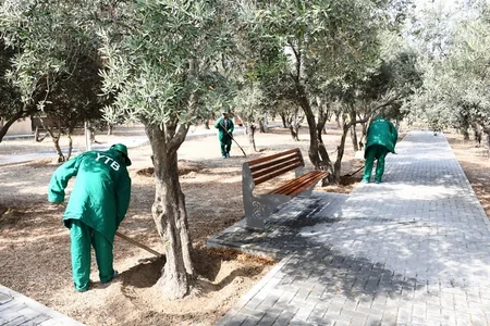 Bu gün Bakının 554 küçəsi yuyulub - YENİLƏNİB