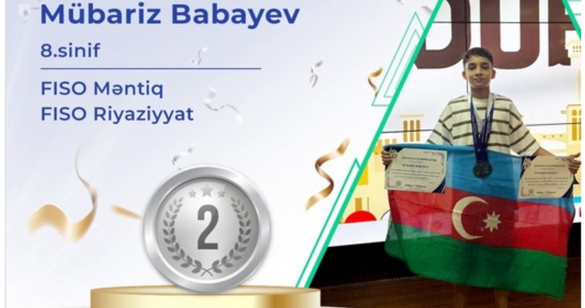Azərbaycanlı şagird Dubay olimpiadasında dünya ikincisi olub