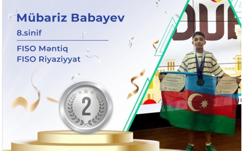 Azerbaijani schoolboy takes second place at Olympiad in Dubai