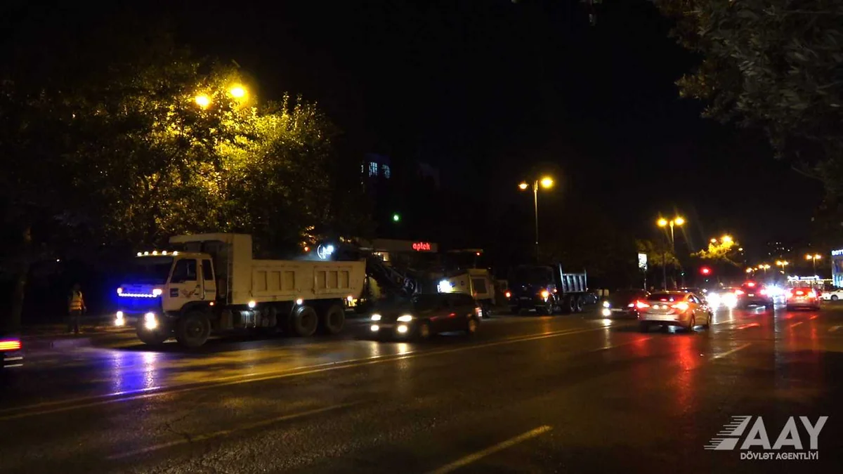Bakının Fətəli xan Xoyski prospektinin daha bir hissəsinin təmirinə başlanılıb