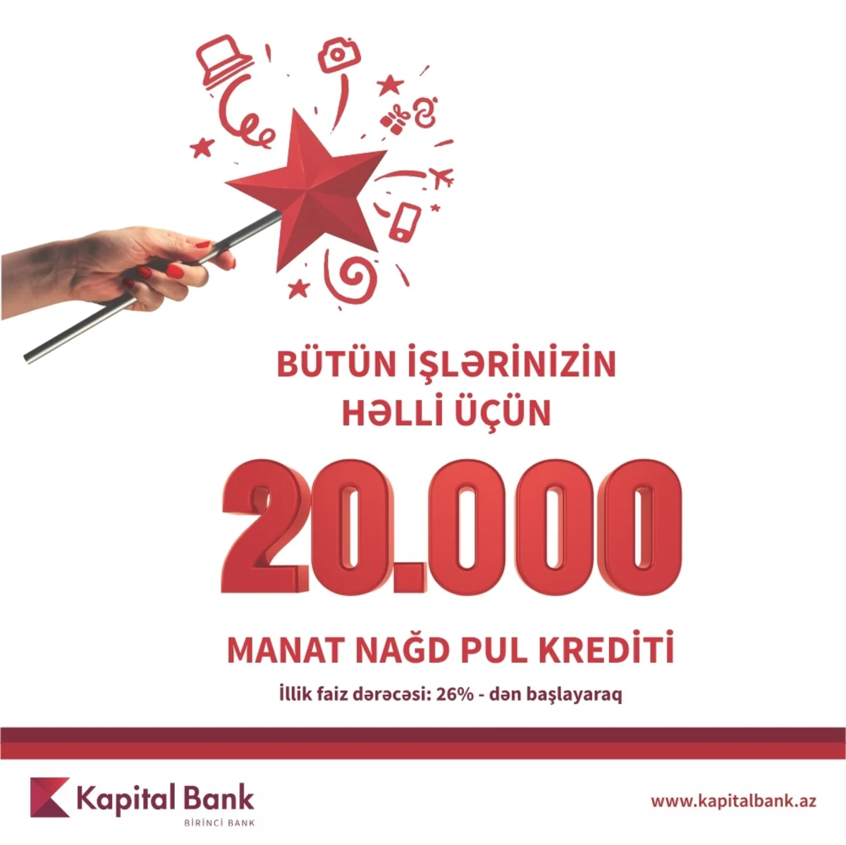 “Kapital Bank” offers loan up to 20,000 AZN