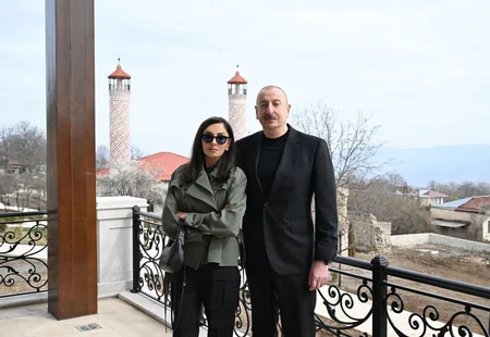President Ilham Aliyev and First Lady Mehriban Aliyeva attend several openings and inspect construction work in Shusha