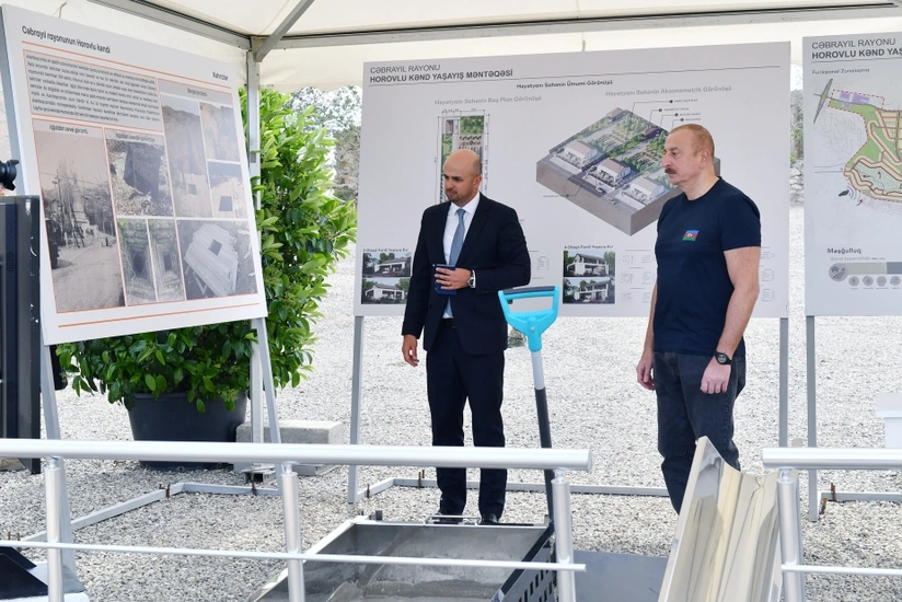Foundation stone laid for Horovlu village of Jabrayil district