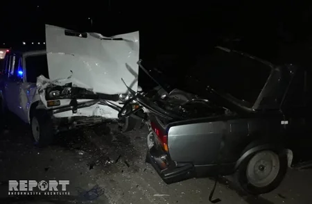 Tovuzda zəncirvari yol qəzası baş verib - FOTO