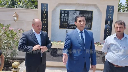 Vətən müharibəsi şəhidinin xatirəsinə inşa edilən bulağın açılışı olub
