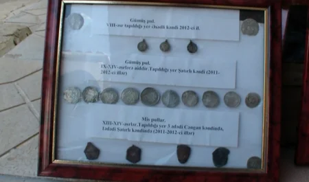 Archeological examples of tangible cultural heritage presented to museum