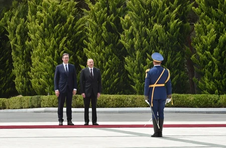 Serbiya Prezidenti Aleksandr Vuçiçin rəsmi qarşılanma mərasimi olub