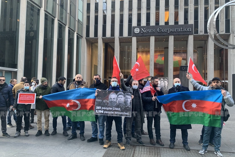 Azerbaijani and Turkish communities hold joint protest action in US