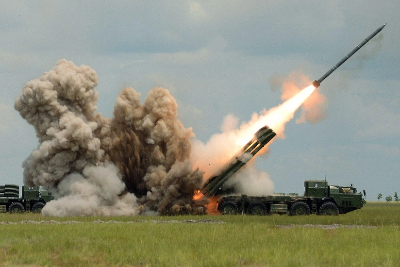 Defense Ministry: Hurricane volley fire rocket system destroyed