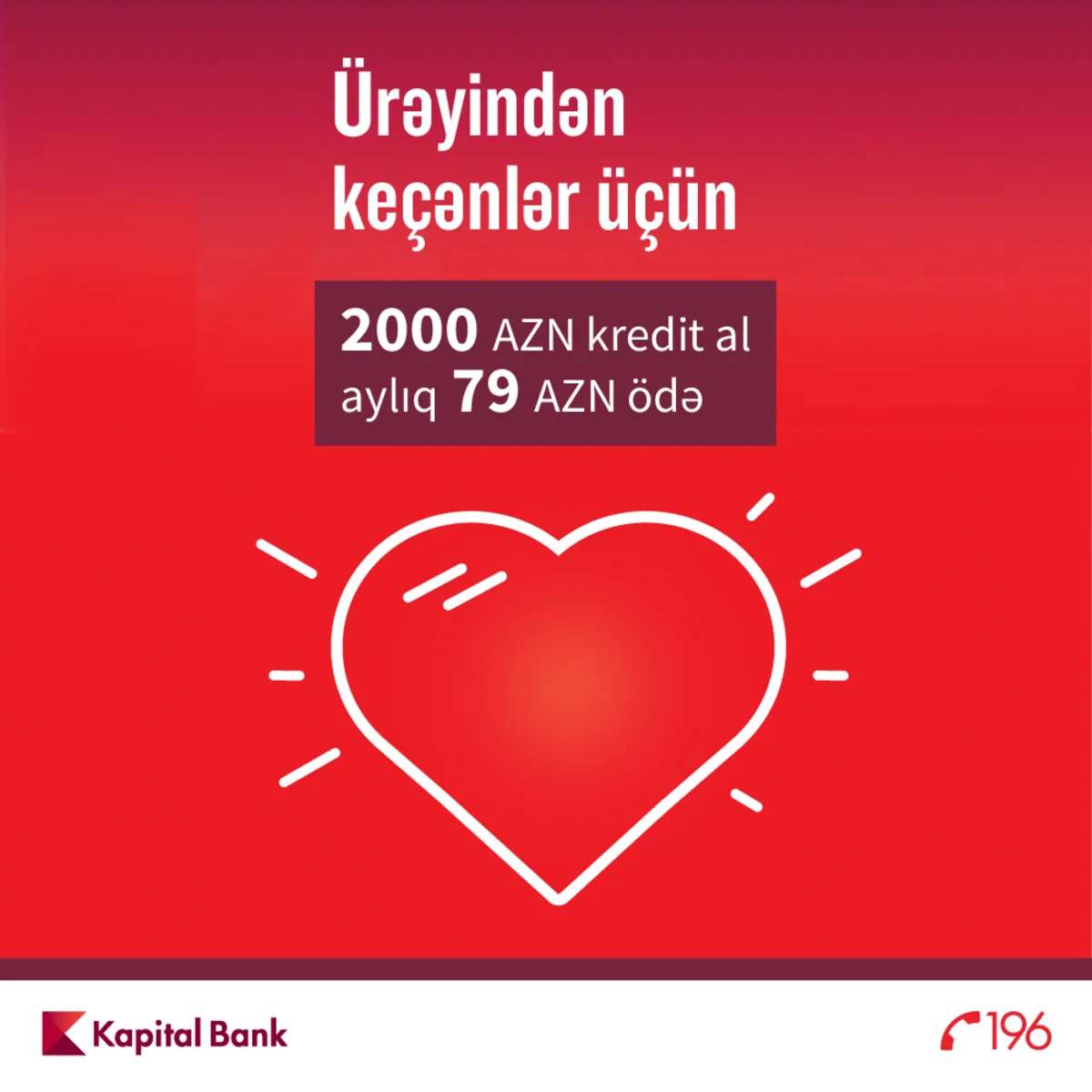 Kapital Bank manatla nağd pul krediti təklif edir