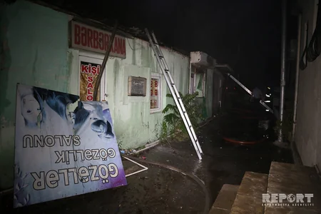 “Sabunçu bazarı”nda baş verən yanğından - FOTOREPORTAJ