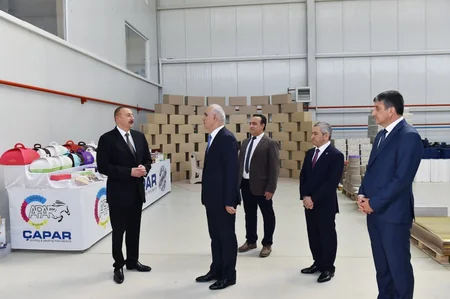 Prezident İlham Əliyev Balaxanı Sənaye Parkının açılışında iştirak edib