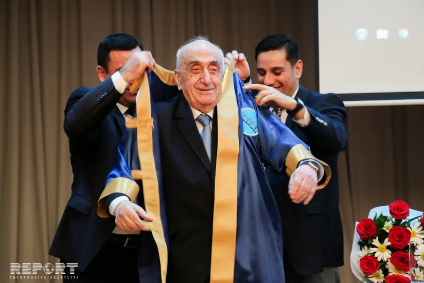 Xoşbəxt Yusifzadəyə Azərbaycan Dövlət Neft və Sənaye Universitetinin fəxri professoru adı verilib - FOTO