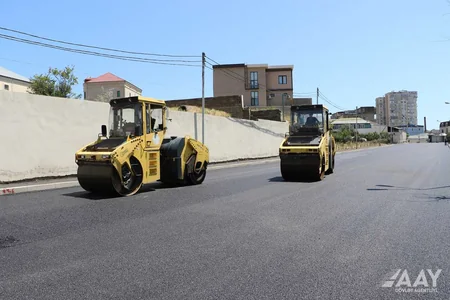 Bakının Elşən Süleymanov küçəsində təmir işləri yekunlaşmaq üzrədir