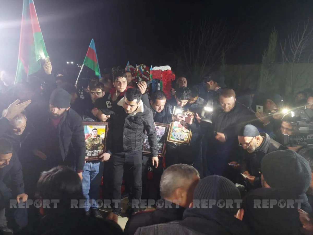 Şəhid Elçin Əliyev Şirvan Şəhidlər Xiyabanında dəfn edilib