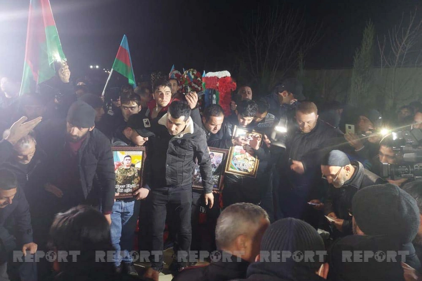 Şəhid Elçin Əliyev Şirvan Şəhidlər Xiyabanında dəfn edilib