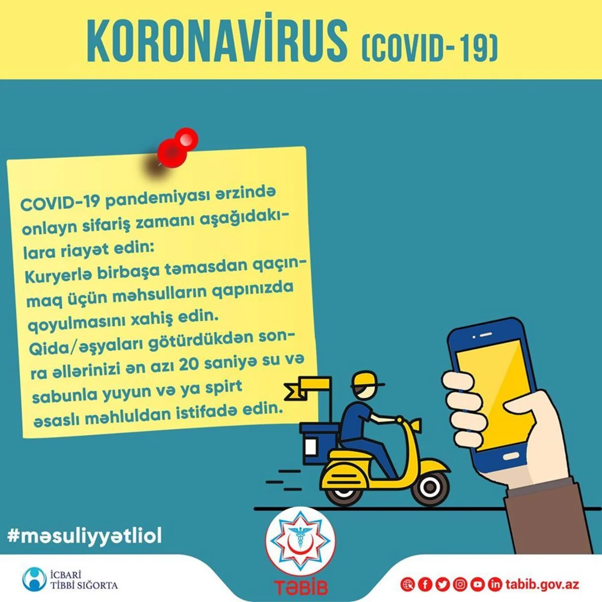 TƏBİB onlayn sifariş edənlərə müraciət etdi