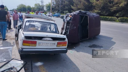 Kürdəmirdə yol qəzası baş verib, xəsarət alanlar var