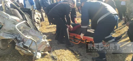 В Товузе произошло тяжелое ДТП, есть погибшие и раненые