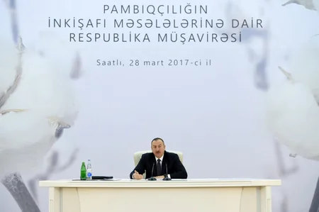 President Ilham Aliyev attends conference on development of cotton-growing - UPDATED