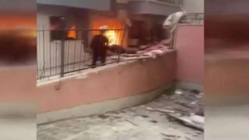 Ankarada yaşayış binasında partlayış olub, ölən var