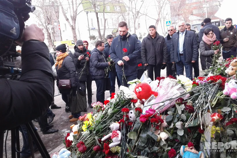 Azerbaijanis of Moscow honor memory of Kemerovo victims - PHOTO