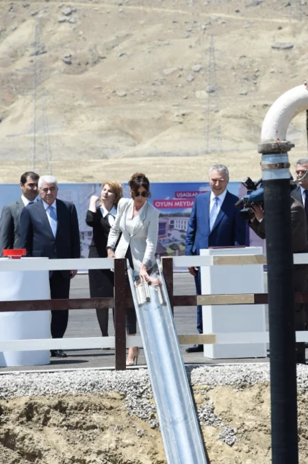 First VP Mehriban Aliyeva attends groundbreaking ceremony for residential complex for IDP families in Garadagh