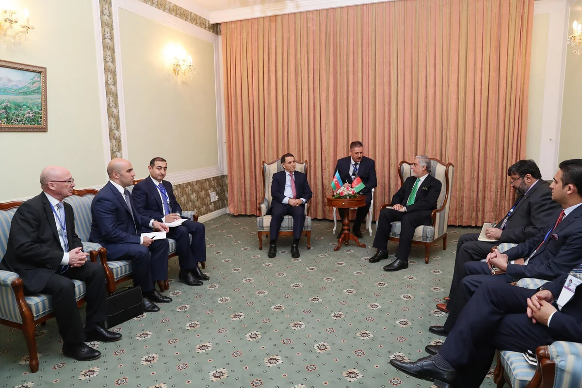 Novruz Məmmədov Düşənbədə Əfqanıstanın icra rəisi ilə görüşüb