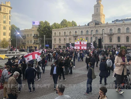 В Тбилиси завершился митинг сторонников Саакашвили