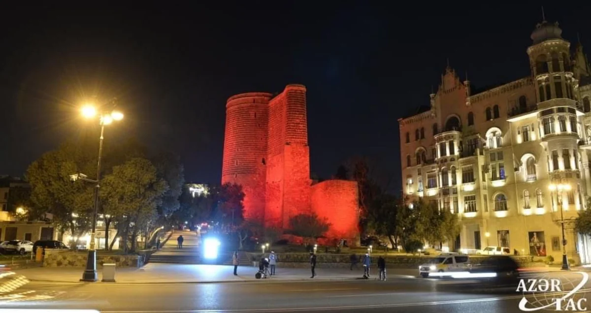 Bakının bir neçə məşhur tikililəri qırmızı rənglə işıqlandırılacaq