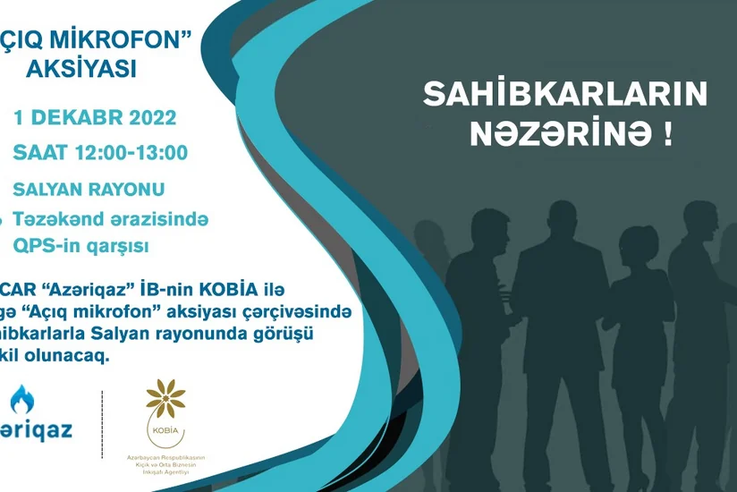 “Azəriqaz”ın sahibkarlarla növbəti görüşü Salyanda keçiriləcək