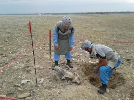 ANAMA tərəfindən 6 ədəd partlamamış hərbi sursat aşkarlanaraq götürülüb