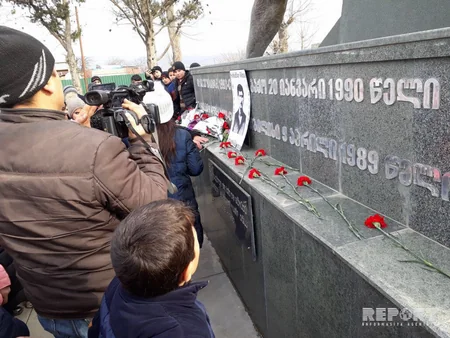 Gürcüstanın Saqareco rayonunda Qanlı Yanvar faciəsi ilə əlaqədar aksiya keçirilib