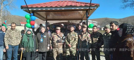 Daşkəsəndə Vətən müharibəsi şəhidinin adına inşa edilən bulağın açılışı olub