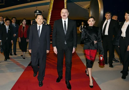 President of Azerbaijan Ilham Aliyev arrives in China for state visit