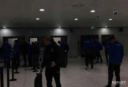 Azərbaycanın futbol millisi Zaqreb şəhərinə çatıb