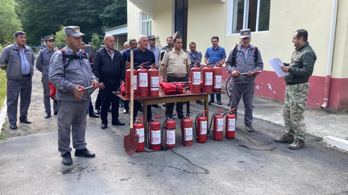 Meşəlik ərazilərdə yanğın təhlükəsizliyi ilə bağlı təlimlər keçirilib