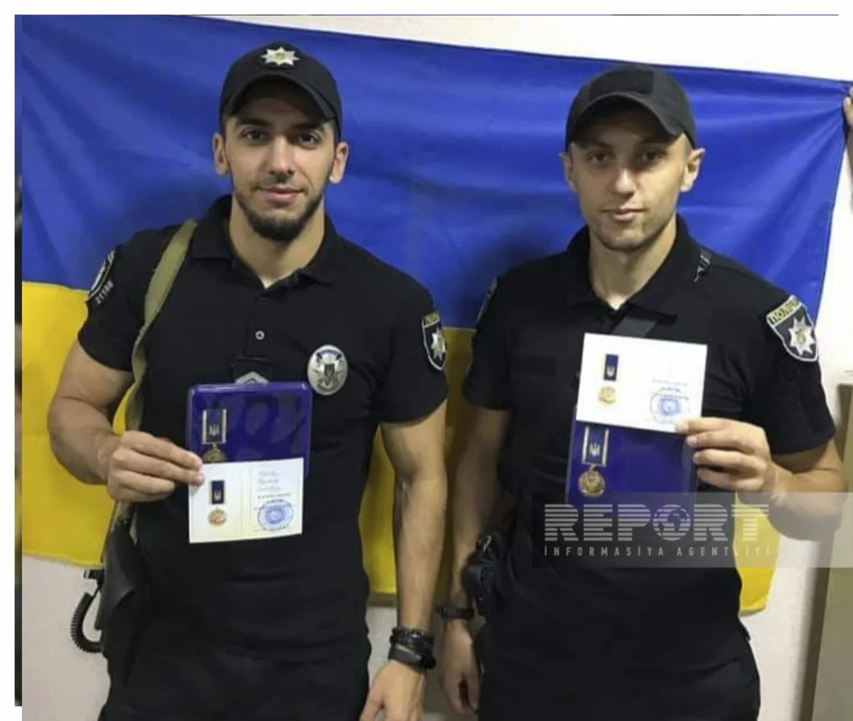 Ukrayna vətəndaşı olan azərbaycanlı polislər raket zərbəsi nəticəsində xəsarət alıblar - FOTO