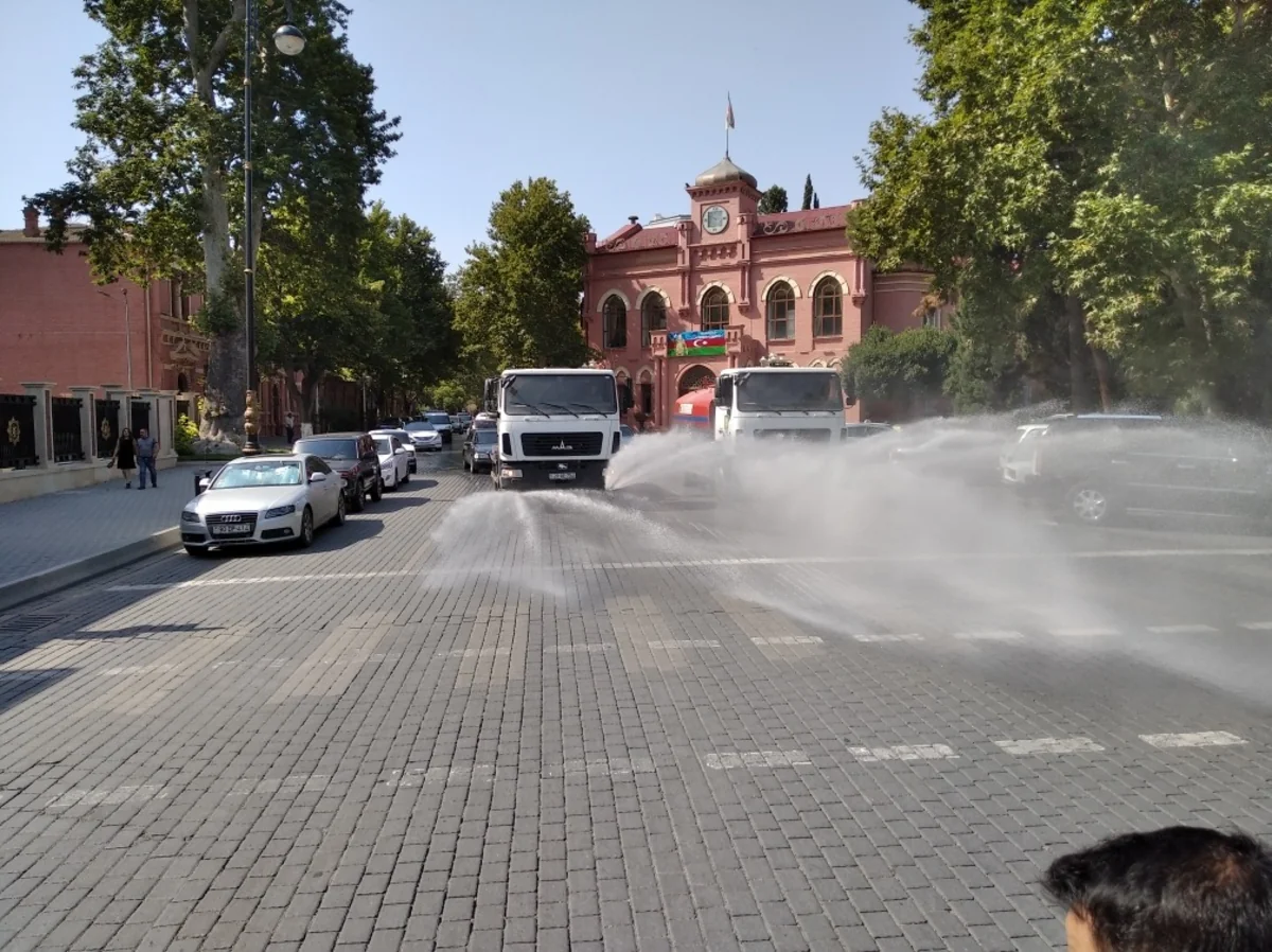 Gəncədə koronavirusa qarşı növbəti dezinfeksiya işləri aparılıb