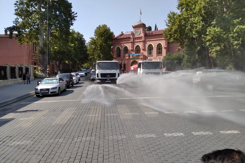 Gəncədə koronavirusa qarşı növbəti dezinfeksiya işləri aparılıb