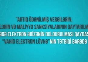 Dövlət Vergi Xidməti yeni videotəlimat hazırlayıb