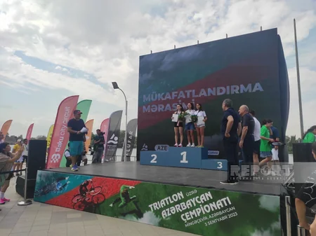 Triatlon üzrə Azərbaycan çempionatının mükafatlandırma mərasimi keçirilib